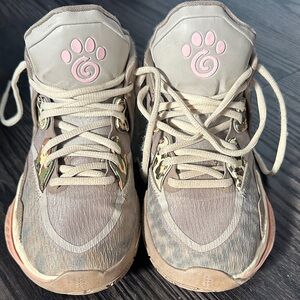 Nike Beige and Pink High-Top Sneakers